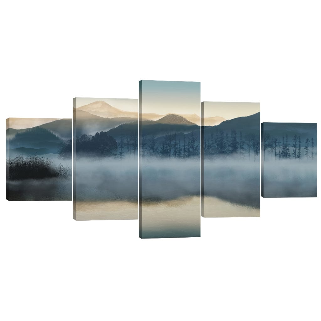 Mystic Waters Canvas - 5 Panel Art Clock Canvas