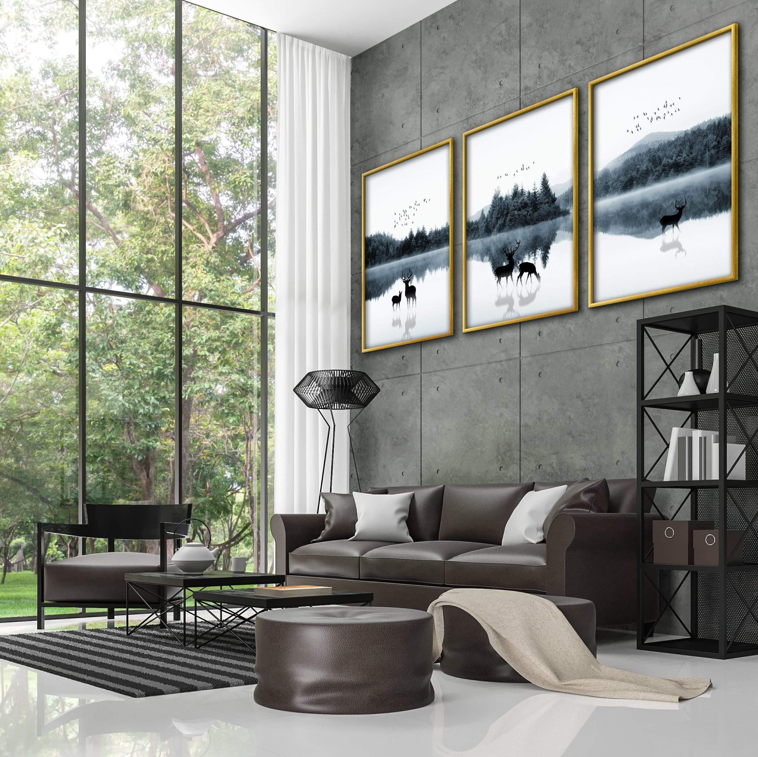 Mystical Lake Canvas Art Clock Canvas