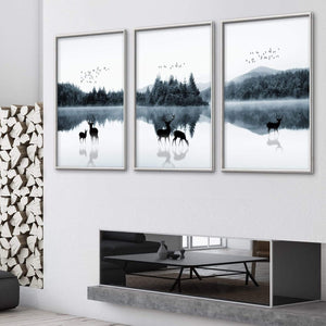 Mystical Lake Canvas Art Clock Canvas