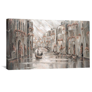 Mystical, Venice Charm Canvas Art Clock Canvas
