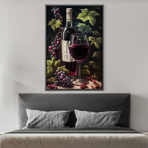 Natural Wine Canvas Art Clock Canvas