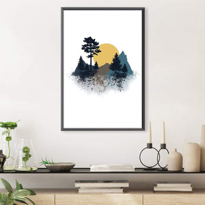 Nature Splatter Canvas Art Clock Canvas