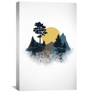 Nature Splatter Canvas Art 30 x 45cm / Unframed Canvas Print Clock Canvas