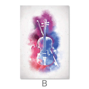 Neon Band Canvas Art B / 30 x 45cm / Unframed Canvas Print Clock Canvas