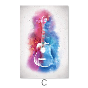 Neon Band Canvas Art C / 30 x 45cm / Unframed Canvas Print Clock Canvas