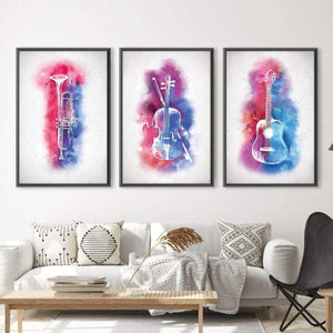 Neon Band Canvas Art Clock Canvas