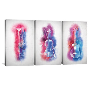 Neon Band Canvas Art Clock Canvas