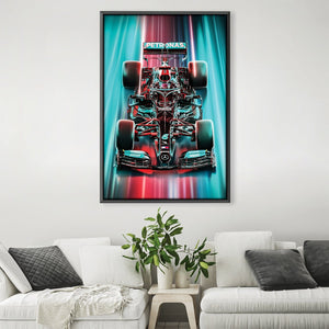 Neon Speed Canvas Art Clock Canvas