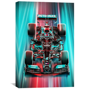 Neon Speed Canvas Art Clock Canvas