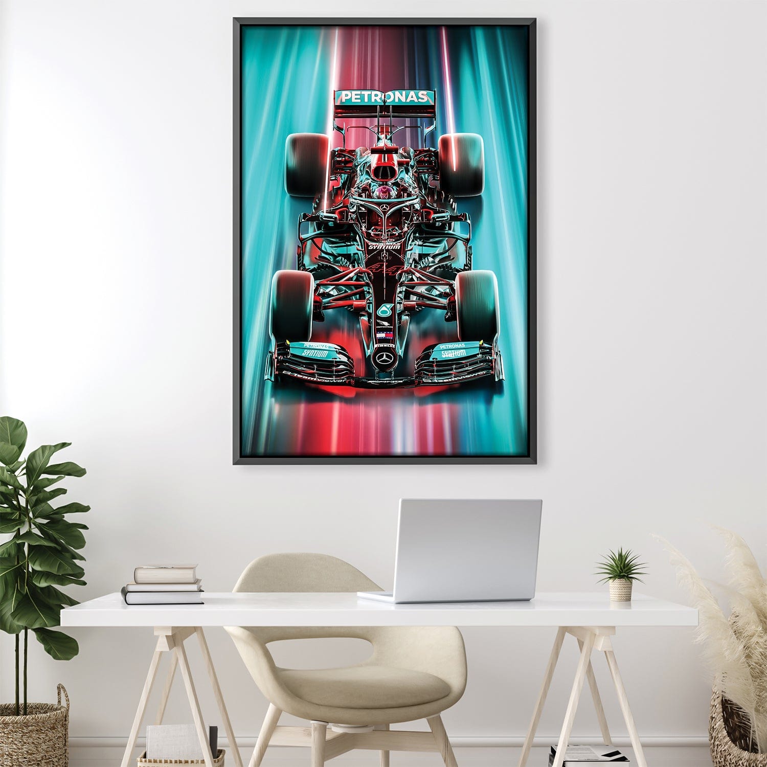 Neon Speed Canvas Art Clock Canvas