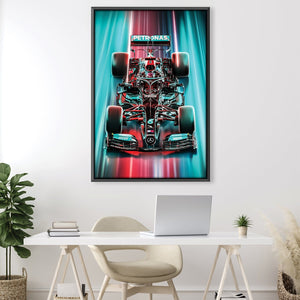 Neon Speed Canvas Art Clock Canvas