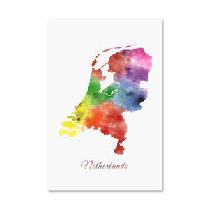 Netherlands Rainbow Canvas Art Clock Canvas