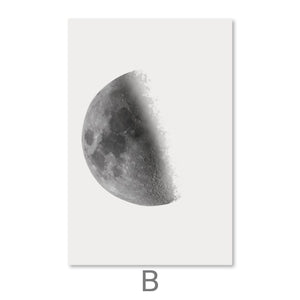 New Moon Canvas Art B / 30 x 45cm / Unframed Canvas Print Clock Canvas