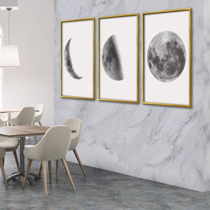 New Moon Canvas Art Clock Canvas