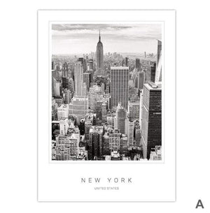 New York City Canvas Art A / 40 x 50cm / No Board - Canvas Print Only Clock Canvas