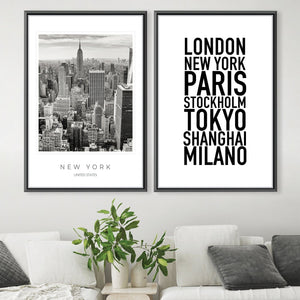 New York City Canvas Art Clock Canvas