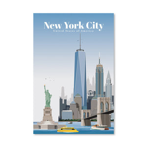 New York City Canvas - Studio 324 Art Clock Canvas