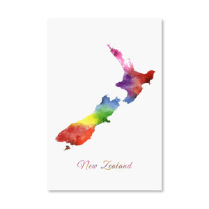 New Zealand Rainbow Canvas Art Clock Canvas