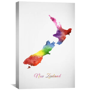 New Zealand Rainbow Canvas Art 30 x 45cm / Unframed Canvas Print Clock Canvas