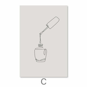 Night Out Essentials Canvas Art C / 30 x 45cm / Unframed Canvas Print Clock Canvas