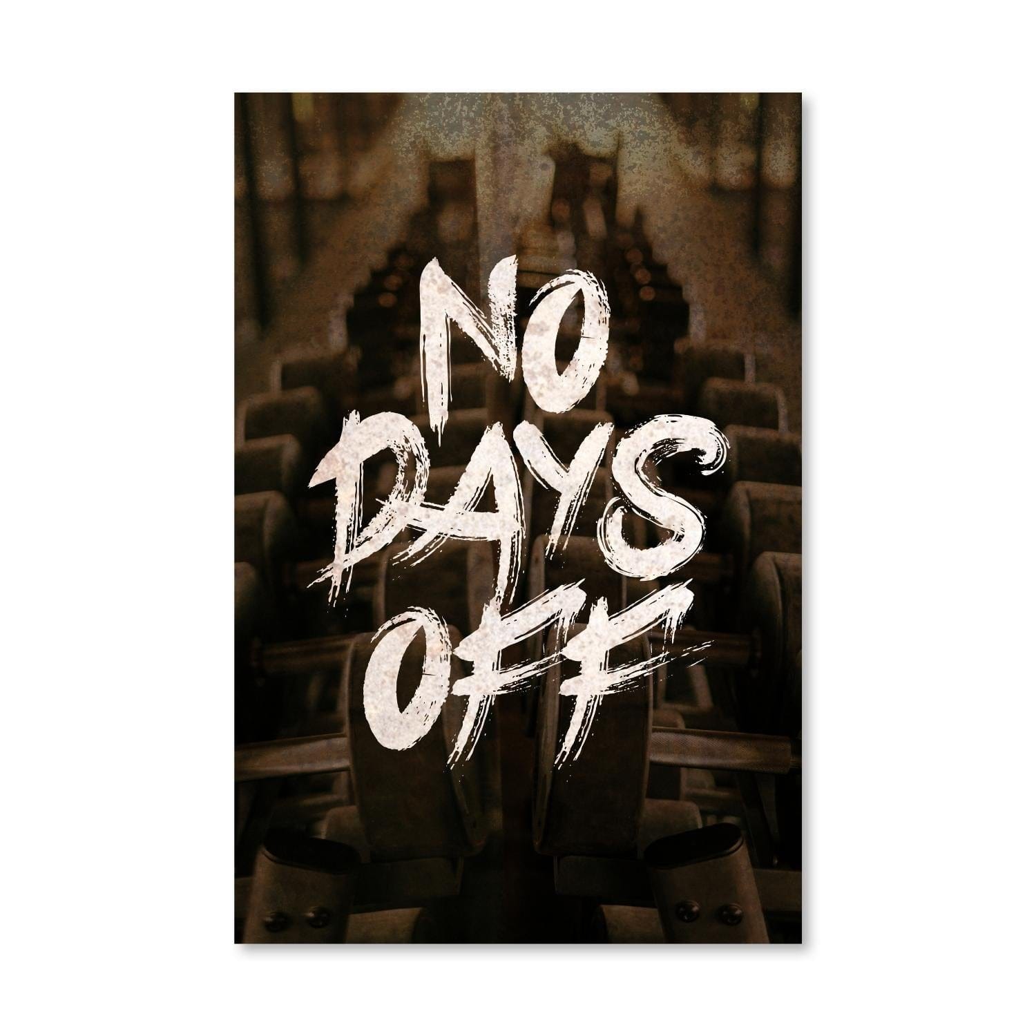 No Days Off Canvas Art Clock Canvas