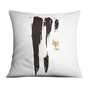 Noir Brush Work A Cushion Cushion Cushion Square Clock Canvas