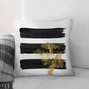 Noir Brush Work B Cushion Cushion Cushion Square Clock Canvas