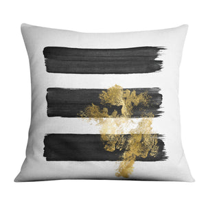 Noir Brush Work B Cushion Cushion Cushion Square Clock Canvas