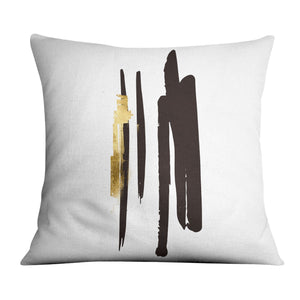 Noir Brush Work C Cushion Cushion Cushion Square Clock Canvas