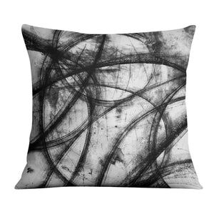Noir Lines Cushion Cushion Cushion Square Clock Canvas