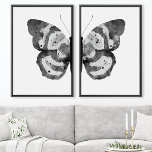 Noir Shades Butterfly Canvas Art Clock Canvas