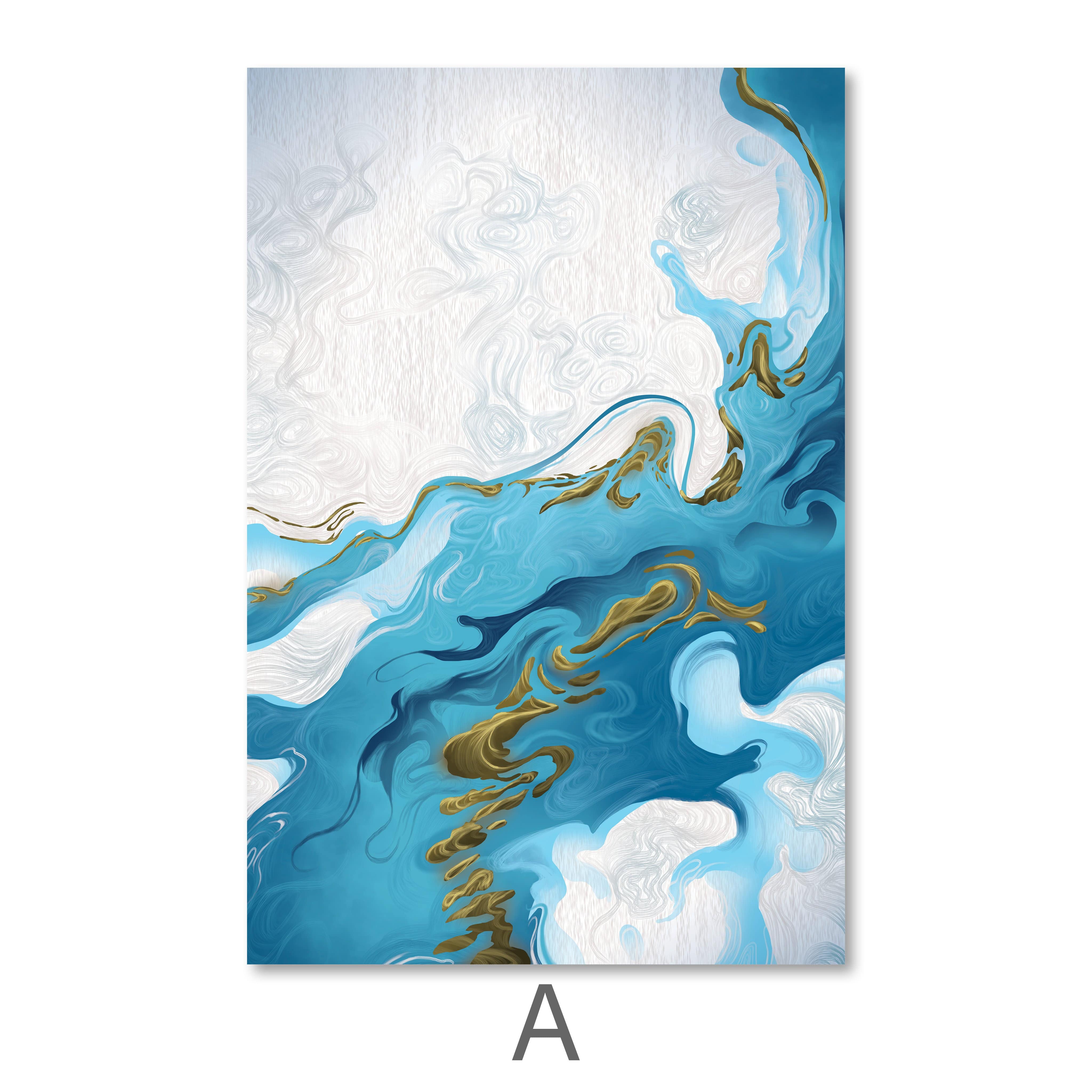 Nordic River Canvas Art A / 40 x 60cm / Unframed Canvas Print Clock Canvas