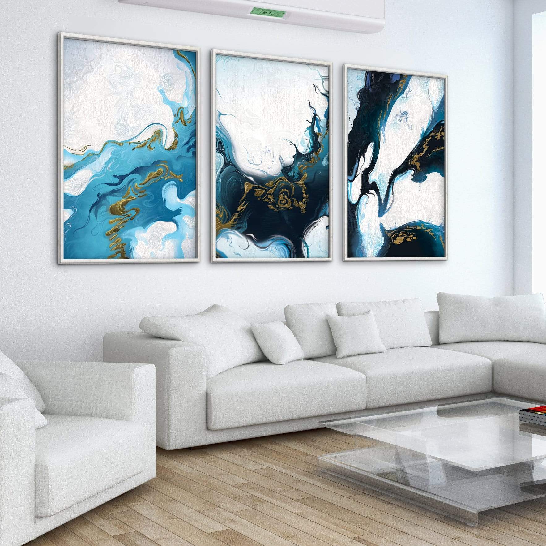 Nordic River Canvas Art Clock Canvas