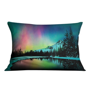 Northern Lights Cushion Cushion 48 x 33cm Clock Canvas