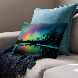 Northern Lights Cushion Cushion Cushion Landscape Clock Canvas