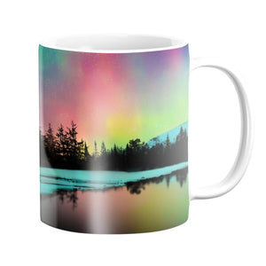 Northern Lights Mug Mug White Clock Canvas