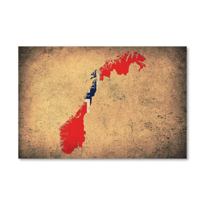 Norway Canvas Art Clock Canvas