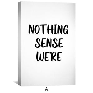 Nothing Makes Sense When We're Apart Canvas Art Clock Canvas