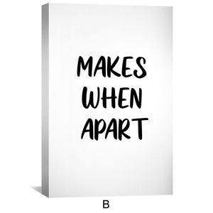 Nothing Makes Sense When We're Apart Canvas Art Clock Canvas