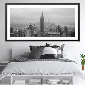 NYC Skyline Print Art Clock Canvas