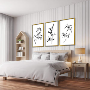 Obsidian Leaf Canvas Art Clock Canvas