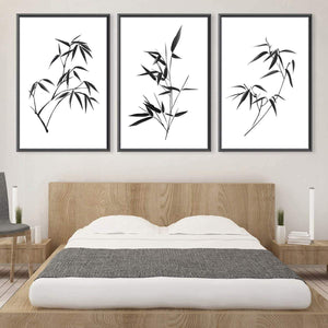 Obsidian Leaf Canvas Art Clock Canvas