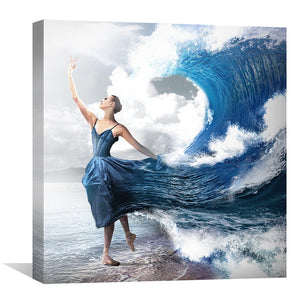 Ocean Dress Canvas Art Clock Canvas