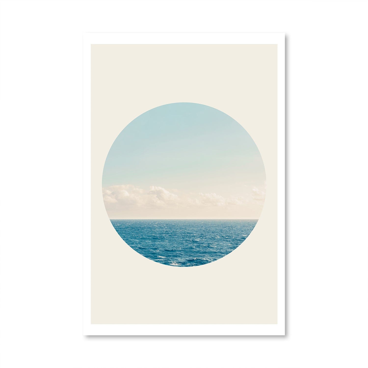 Ocean Horizon Canvas Art Clock Canvas