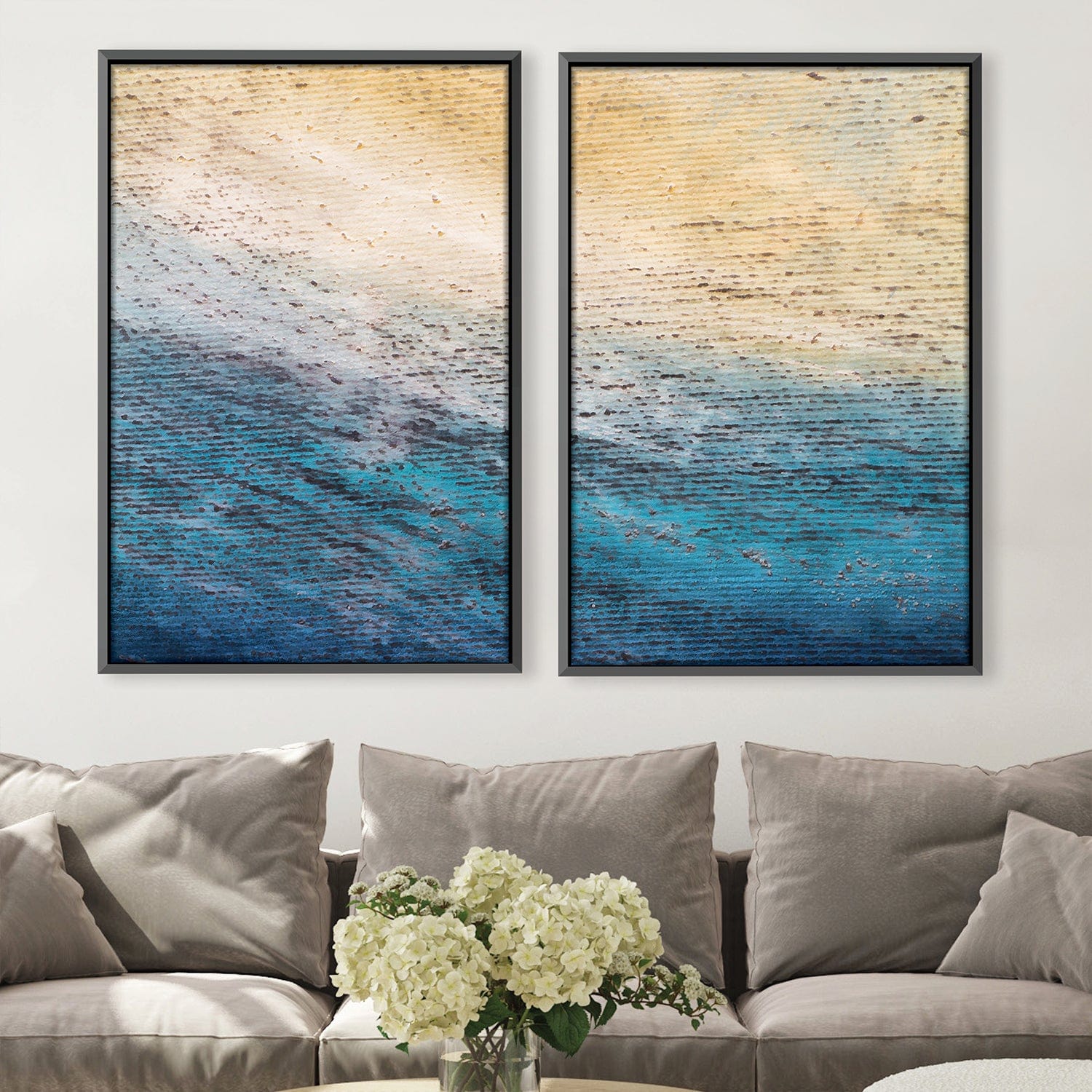 Ocean Shore Canvas Art Clock Canvas