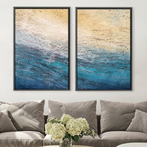 Ocean Shore Canvas Art Clock Canvas