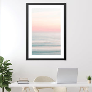 Ocean Summer Print Art Clock Canvas