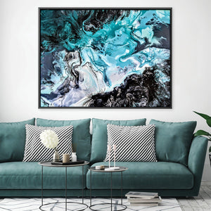 Oceanic Harmonies Canvas Art 45 x 30cm / Unframed Canvas Print Clock Canvas