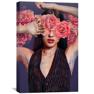 Olivias Flowers Canvas Art 30 x 45cm / Unframed Canvas Print Clock Canvas