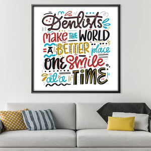 One Smile at a time Canvas Art Clock Canvas